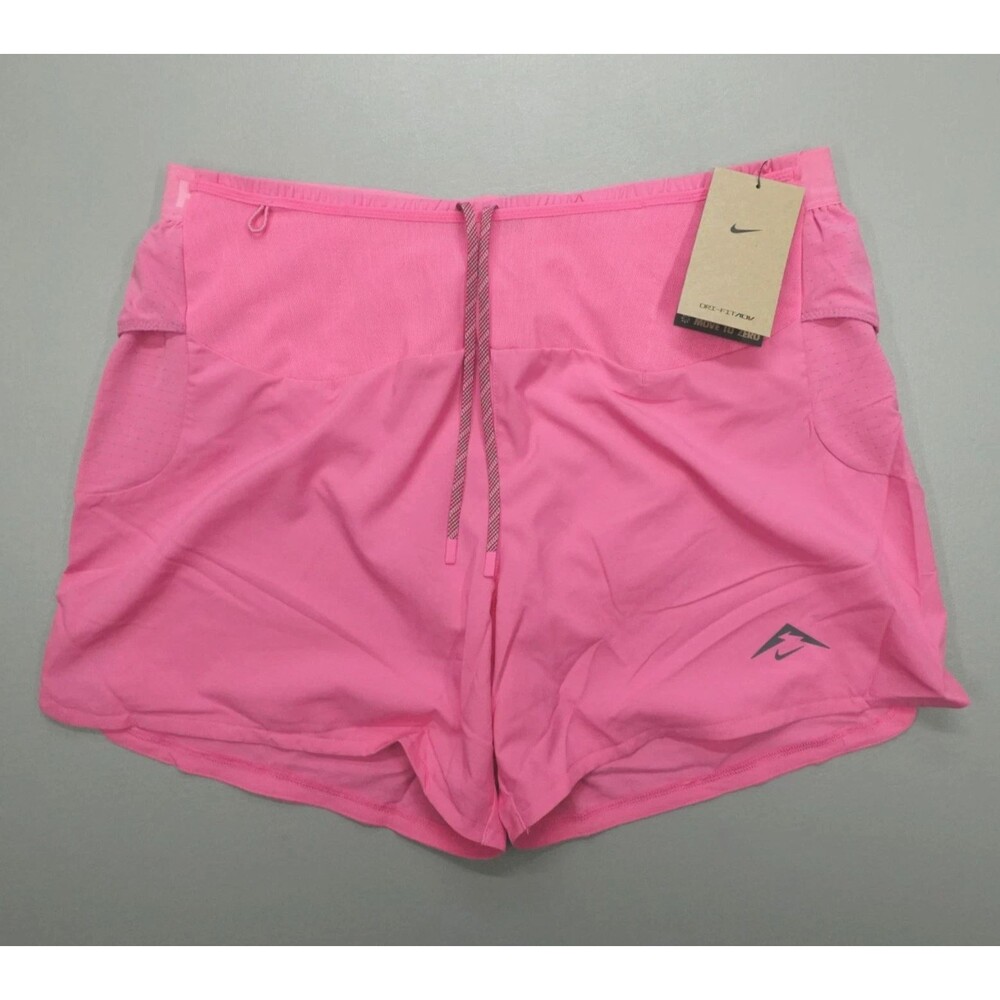 Nike Dri-FIT ADV Trail Running Shorts Men's Medium 5" Pink Lined HJ3572-684 NEW